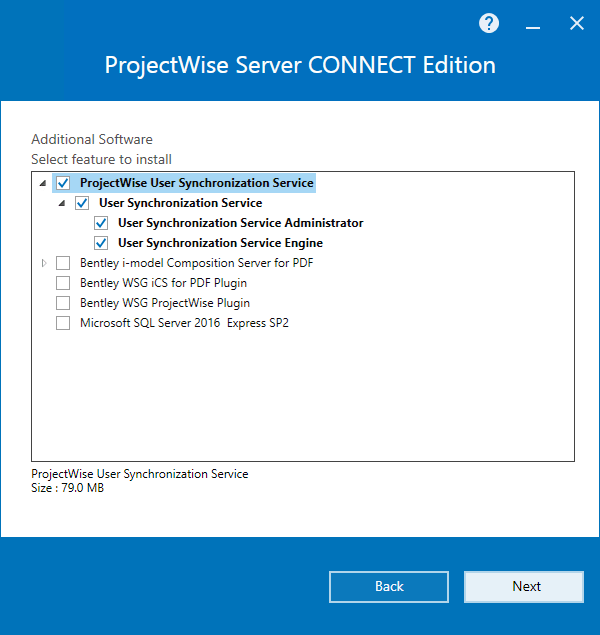 To Install ProjectWise User Synchronization Service